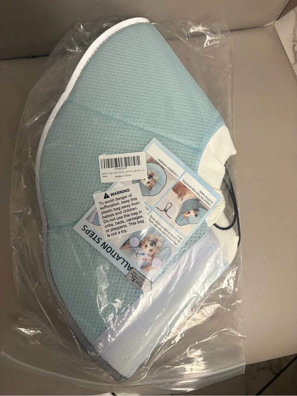 Maxfut dog cone collar for dogs to stop licking after surgery, Size M, L, XL